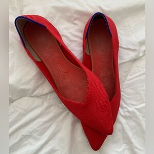 Rothy’s The Point Bright Red size 7 Womens